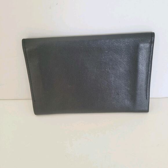 Dunhill Designer Card Wallet Black Bifold Leather Folding Small Logo Vintage - Picture 2 of 11